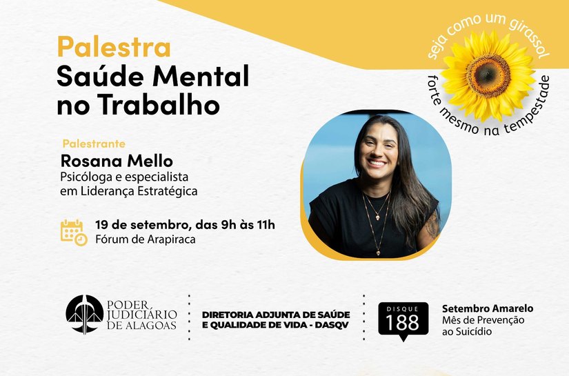 Fórum de Arapiraca promove ação em alusão ao Setembro Amarelo