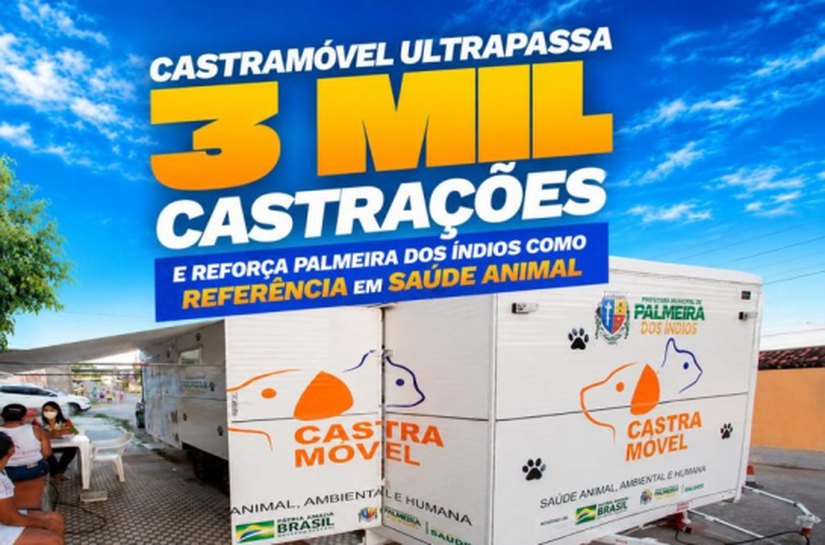 Castramóvel ultrapassa 3 mil castrações e reforça Palmeira dos Índios como referência em saúde animal