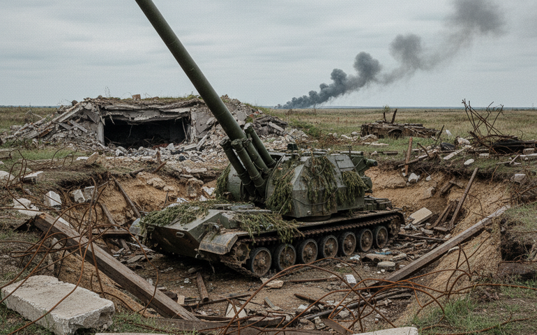 Veja o poder de fogo do morteiro russo Tulpan de 240 mm