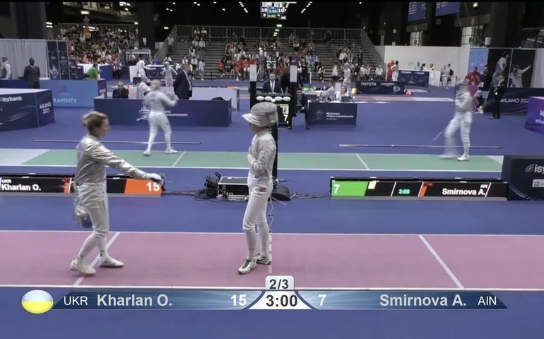 Esgrimista ucraniana é desclassificada após se recusar a apertar mão de adversária russa