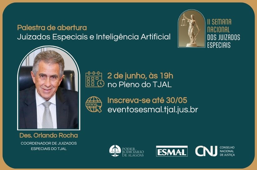 Esmal abre inscrições para palestra sobre Inteligência Artificial nos Juizados Especiais