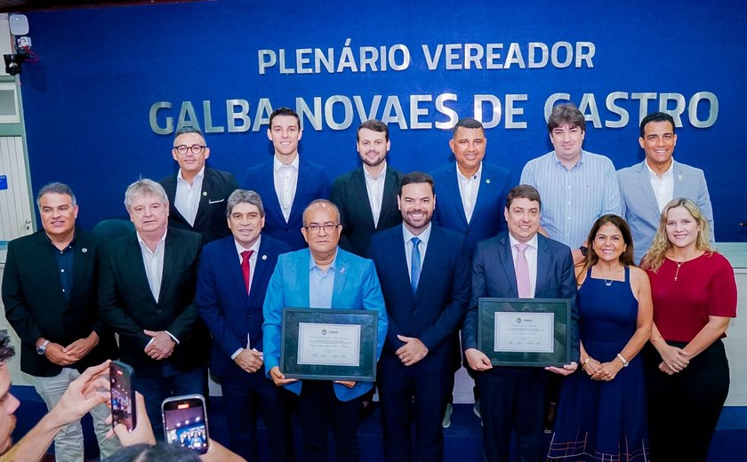 Câmara homenageia Claydson Mourinha e José Neto por contribuições ao Município de Maceió