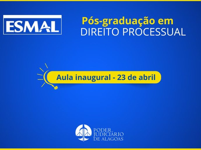 Esmal confirma data da aula inaugural da pós-graduação em Direito Processual