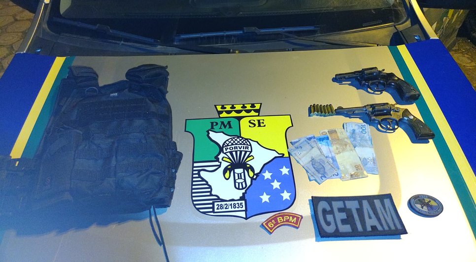 Três homens armados tentam roubar residência e são presos em Estância / Foto: Foto: Polícia Militar/SE