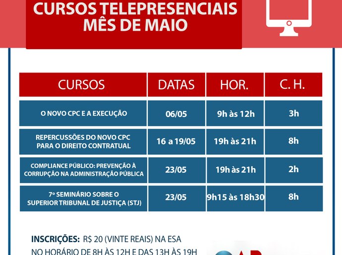 ESA oferta em maio novos cursos sobre Novo Código de Processo Civil