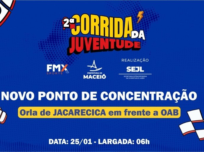 2ª Corrida da Juventude tem novo local de largada na Orla de Jacarecica