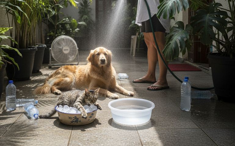 Calor extremo: saiba como proteger cães e gatos durante a onda de calor no Brasil