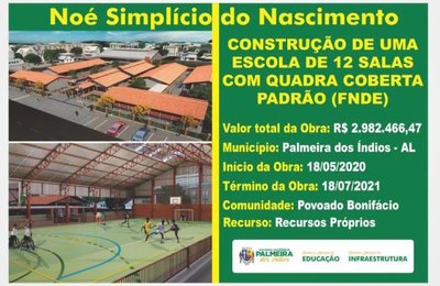 Prefeito Júlio Cezar assinará O.S para construção da Nova Escola Noé Simplício na segunda