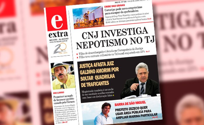 Capa da edição Nº 1030 do Extra Alagoas