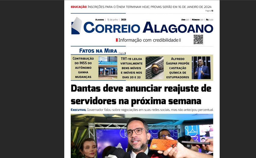 Dantas deve anunciar reajuste de servidores na próxima semana
