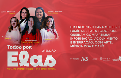 Café, arte e prevenção: evento em shopping convida a falar sobre câncer de mama