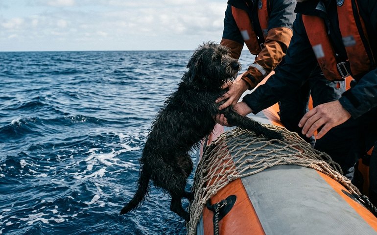 Resgate emocionante no Panamá: cachorro é salvo em alto-mar