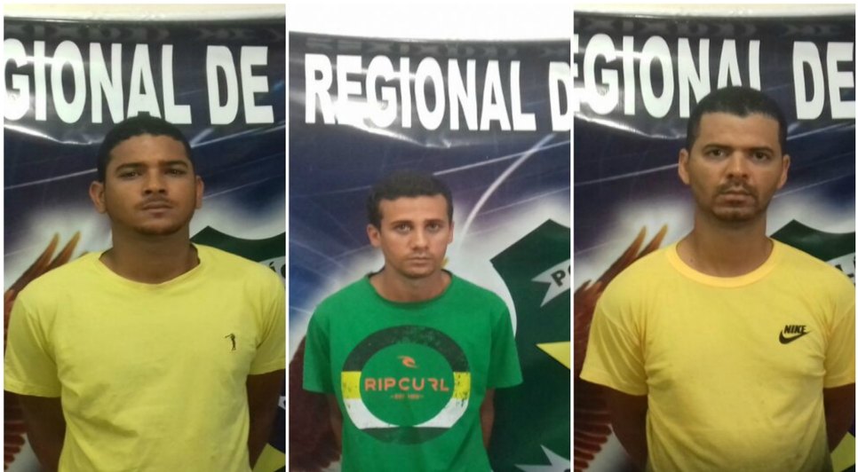 TRIO QUE ROUBOU MÉDICA / Foto: SSP
