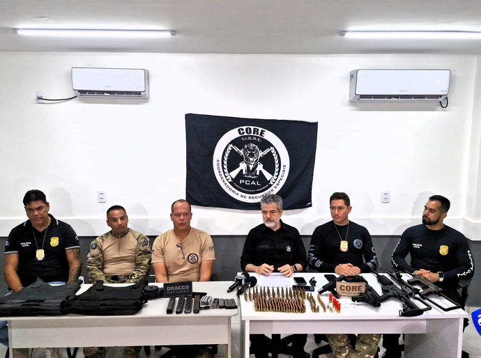 Operação integrada apreende armas e grande quantidade de munição em Marechal Deodoro