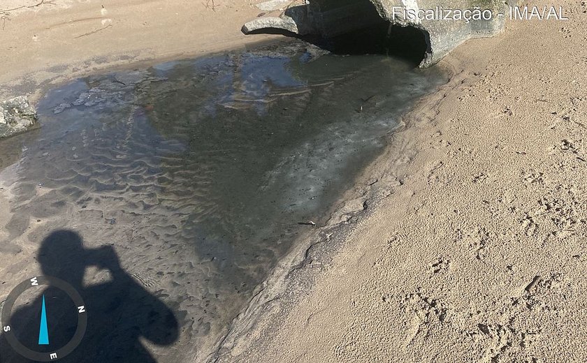 IMA autua BRK por lançamento de efluente in natura na Praia de Ponta Verde