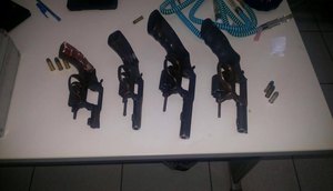 armas apreendidas poço verde  / Foto: PC