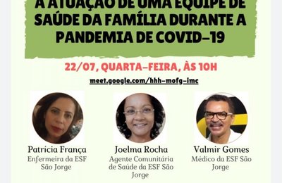 Profissionais da USF São Jorge integram Webinar da Uncisal