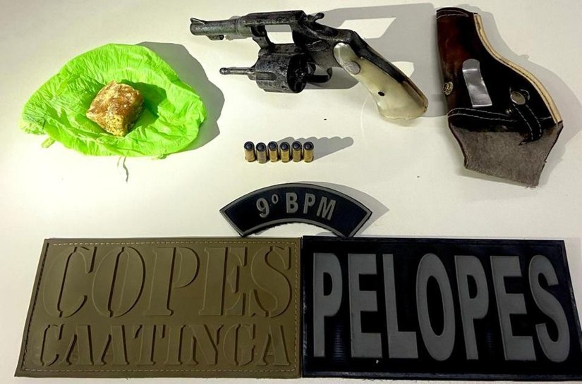 PM prende suspeito armado e apreende drogas em Delmiro Gouveia e Novo Lino