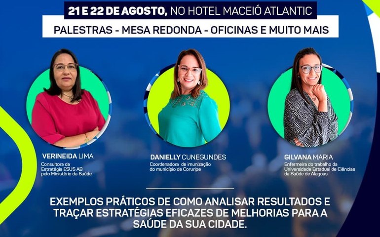 Avança + Saúde: grande evento reunirá profissionais da área dias 21 e 22 de agosto em Maceió