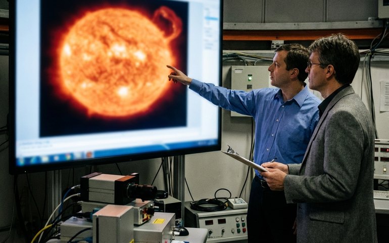Cientistas registram ejeção de grande protuberância solar