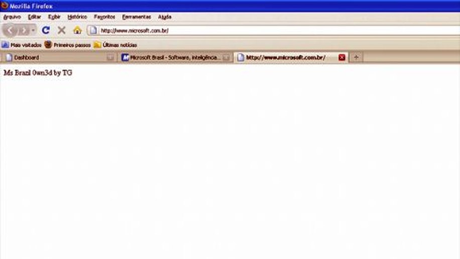 Hackers atacam endereço da Microsoft Brasil na internet