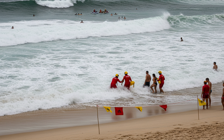 Alerta de ressaca: ondas podem chegar a 3 metros de altura no litoral do Rio neste domingo