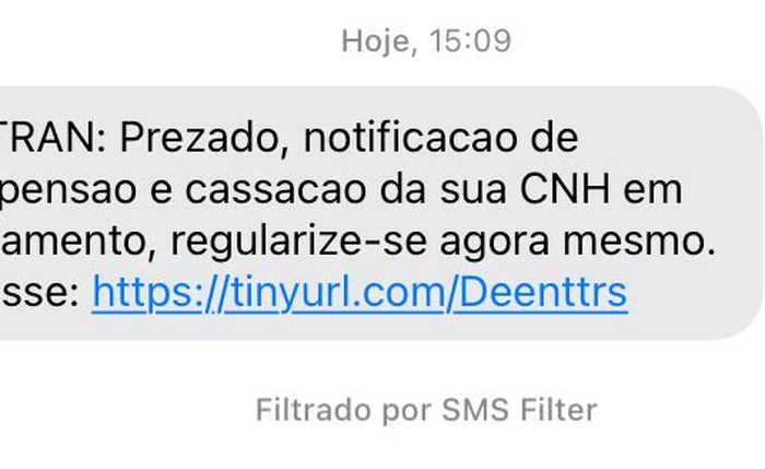 Detran alerta que não entra em contato com usuários enviando mensagens de texto