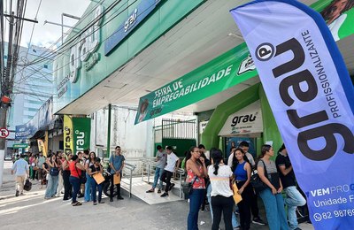 Grau Técnico realiza duas feiras de empregabilidade simultâneas em Maceió nesta sexta-feira (21)