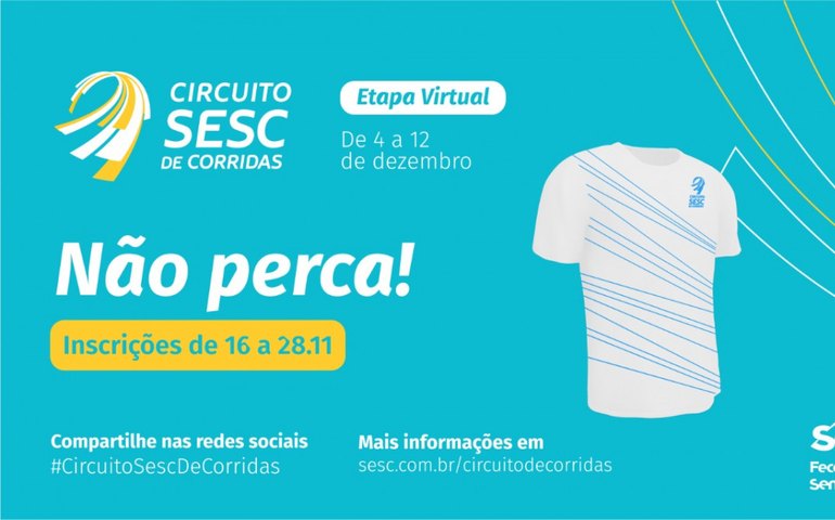Circuito Sesc de Corridas promove etapa virtual solidária em dezembro