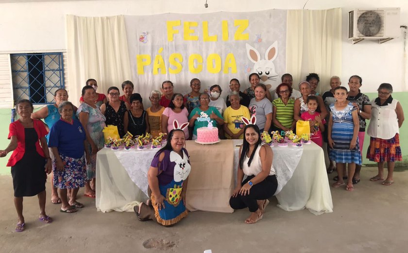 Assistência Social de Branquinha celebra a Páscoa com grupo da melhor idade