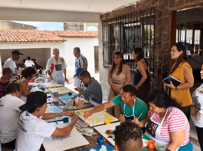 CAPS de Penedo recebe a visita dos coordenadores do projeto Nise em Cores e Formas