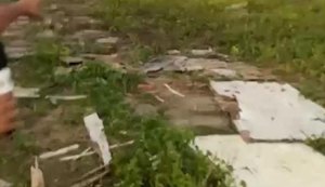 Estádio prometido em União dos Palmares segue abandonado às margens da BR-104. Obra deveria ter sido entregue em maio de 2024. - Foto: Reprodução/Instagram