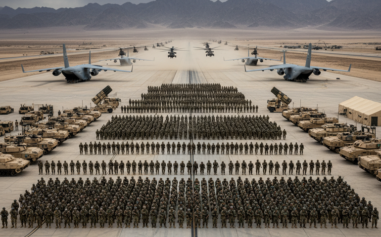 Veja quais contingentes militares os EUA e seus aliados mobilizaram no início de 2026