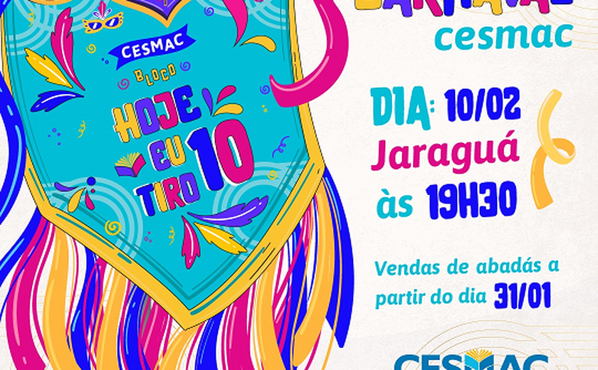 Bloco do Cesmac retorna ao Jaraguá Folia no Carnaval 2023﻿