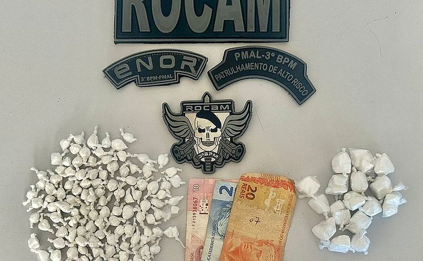 Homem é preso ﻿com papelotes de cocaína em Arapiraca