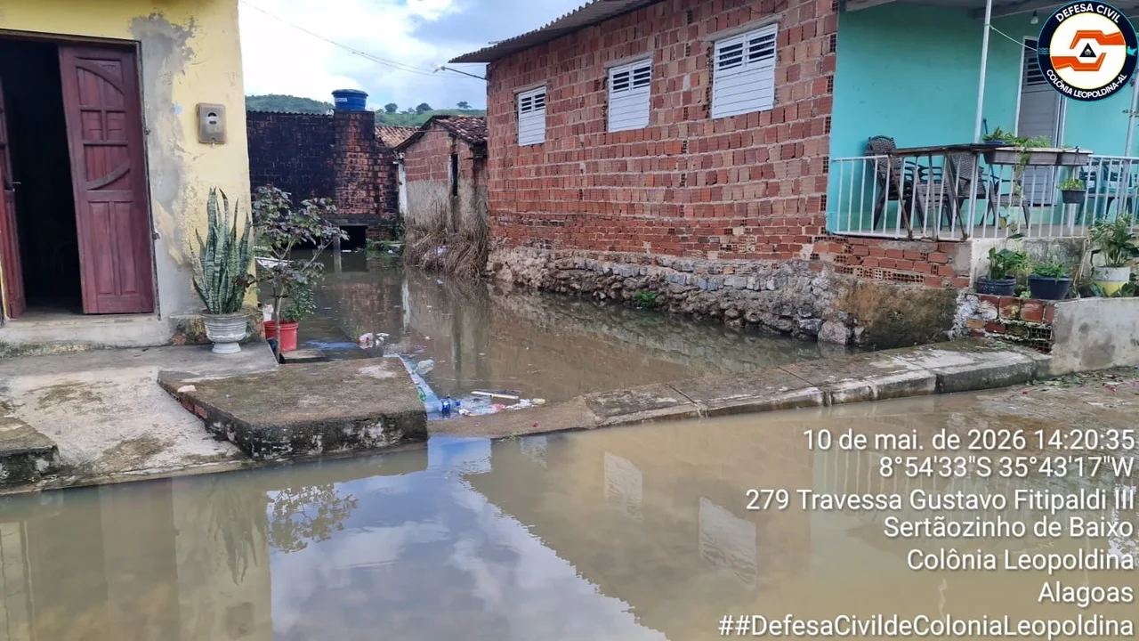 Nível dos rios recua em Alagoas, mas Defesa Civil mantém estado de alerta