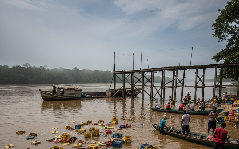 Embarcação com carga de cerveja naufraga no Marajó