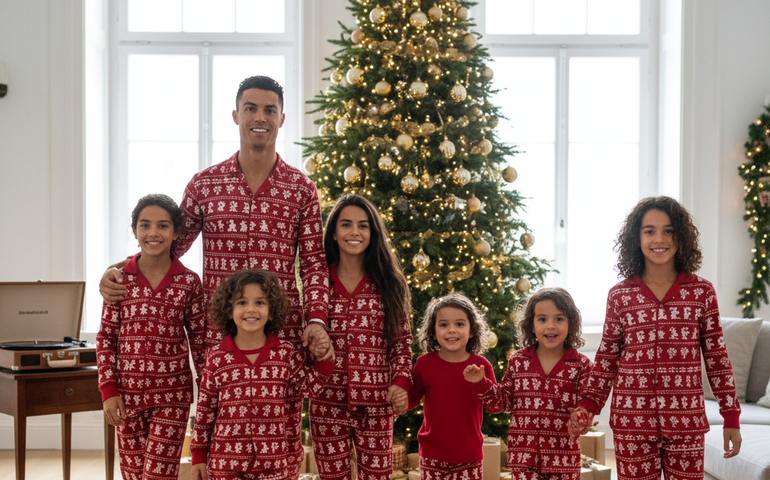 Cristiano Ronaldo celebra o Natal com a família e envia mensagem aos fãs