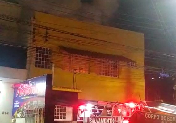 Hotel Casarão pega fogo em Palmeira