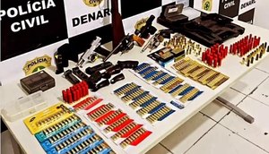 Pai e filhos suspeitos de traficar armas e munições são preso em São Cristóvão / Foto: Foto: SSP/SE