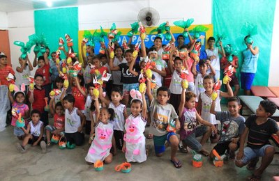 Assistência Social de Santana do Mundaú comemora Páscoa com usuários do SCFV/CRAS