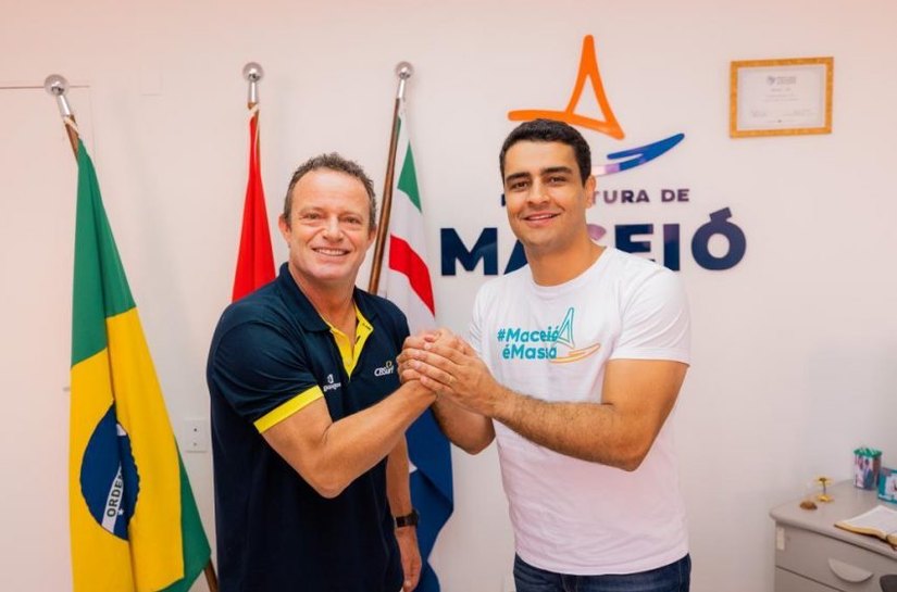 Prefeito JHC recebe presidente da CBSurf e coloca Maceió à disposição para mais eventos esportivos