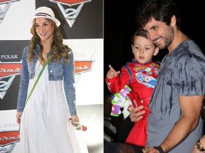 A cantora com o filho Davi e o marido Márcio Pedreira: amores