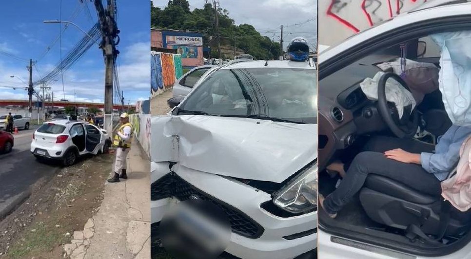 Colisão provocou congestionamento na região. Foto: Reprodução/Internet.