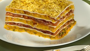 Lasanha de abóbora com carne seca 