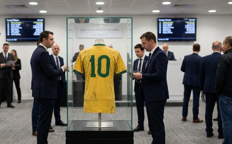 Camisa de Pelé da final da Copa de 58 vai a leilão com valor estimado de R$ 30 milhões