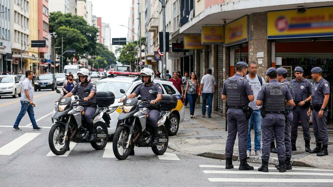 PM na garupa da moto e fuzil: nova tática contra roubos em SP