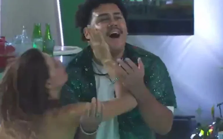Beatriz dá “tapa” em Lucas durante festa no BBB 24 e web pede sua expulsão