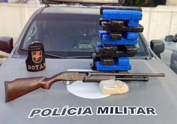 PM-AL apreende 24 armas e mais de 23 kg e meio de drogas em uma semana