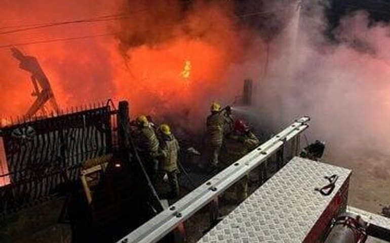 Incêndio atinge oficina em Pouso Alegre